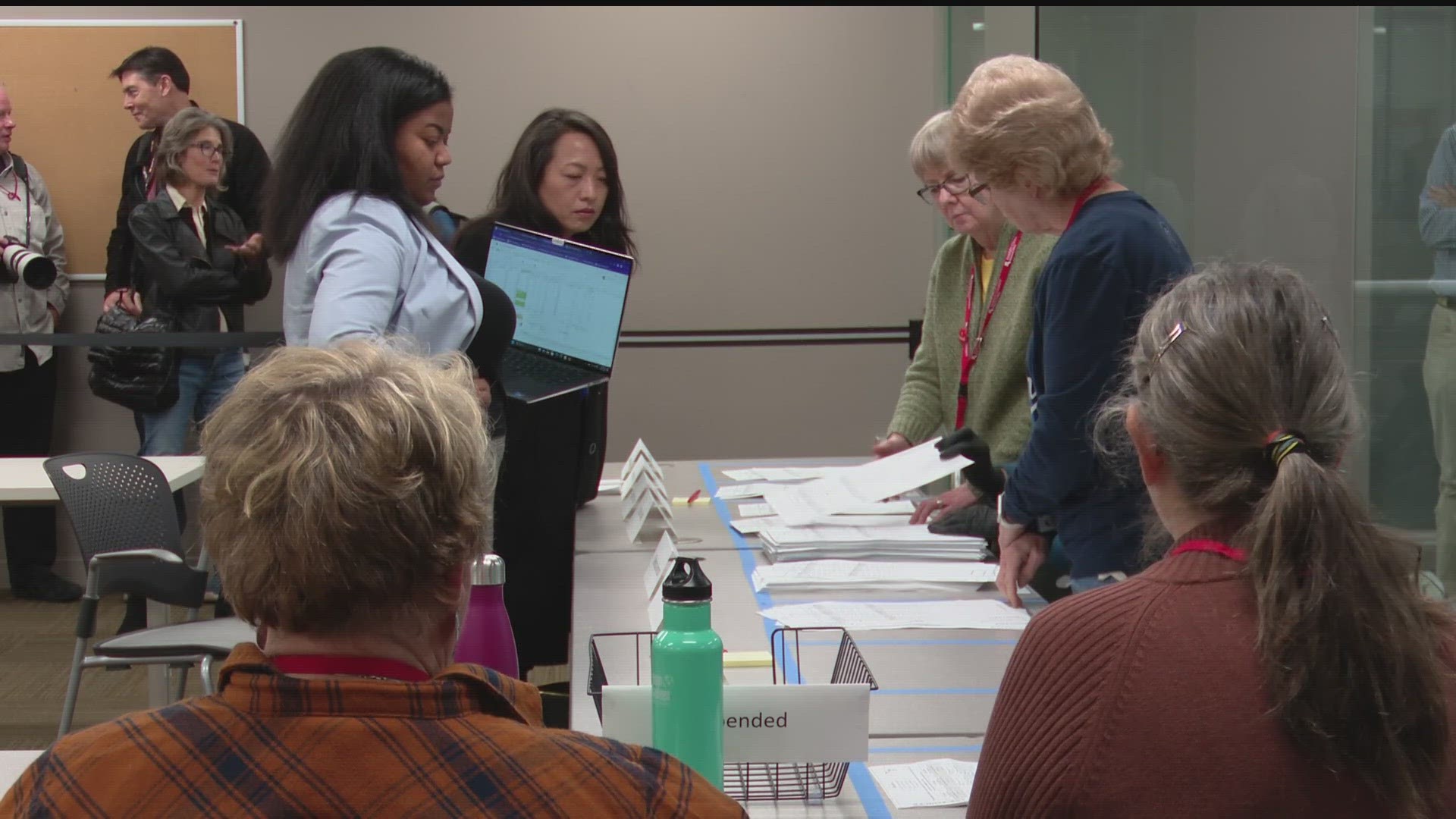Election judges continued to count ranked-choice ballots in the First Ward contest.