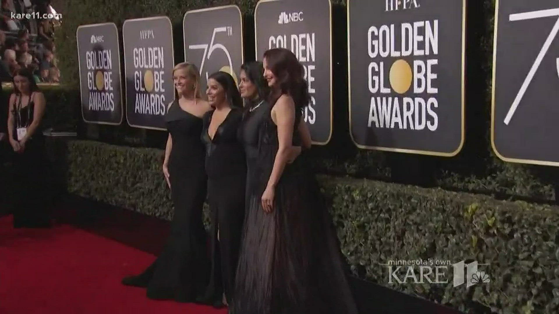 A unified message rolled out on the Golden Globes red carpet: Time's Up. An initiative created by women in Hollywood in the wake of recent sexual assault and harassment allegations. http://kare11.tv/2EjlOiK