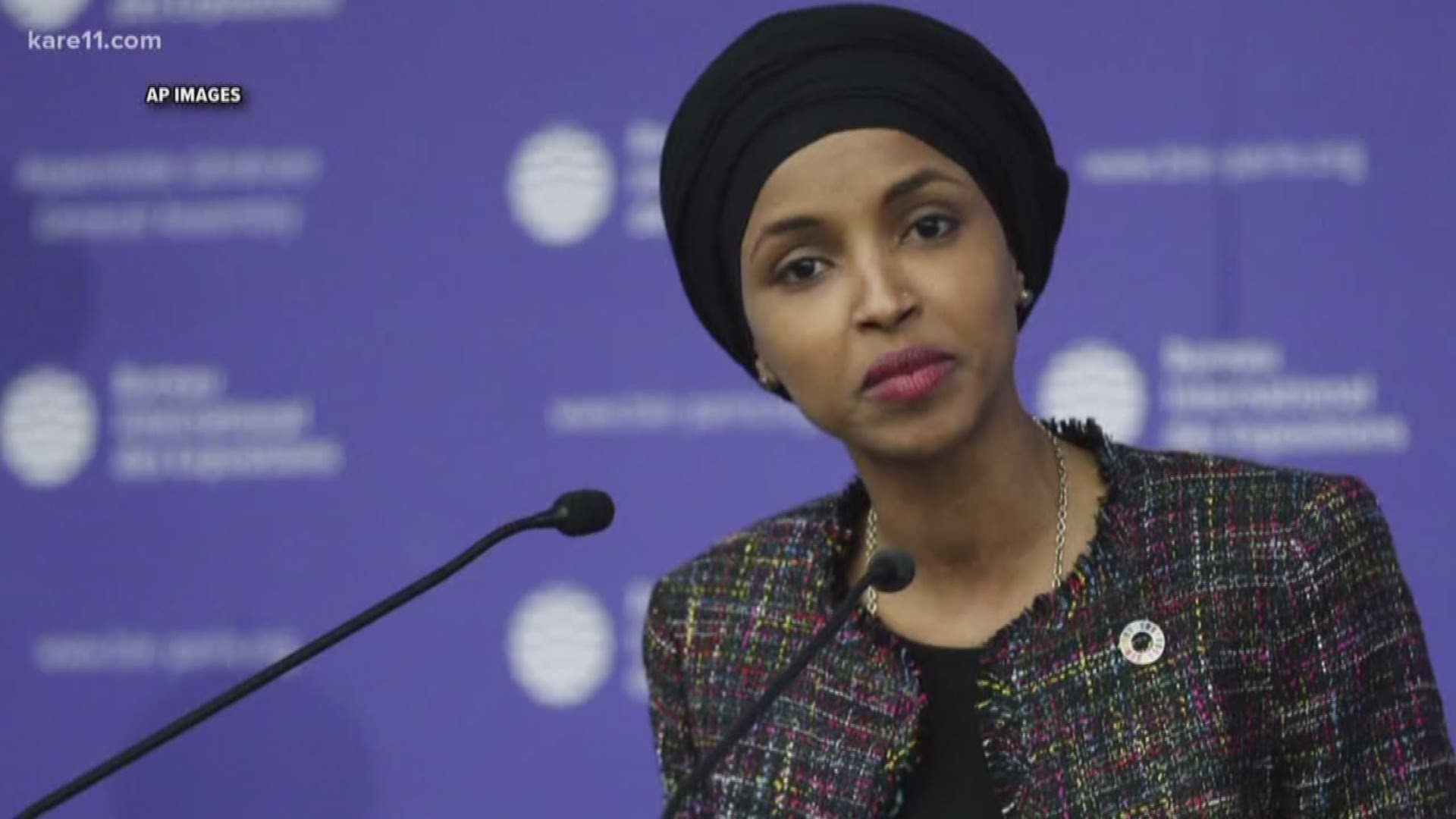 The declaration, written by Speaker Nancy Pelosi and other Democrats, comes after Omar's new remarks suggesting American supporters of Israel are pushing people to have "allegiance to a foreign country." https://kare11.tv/2IVNwJw