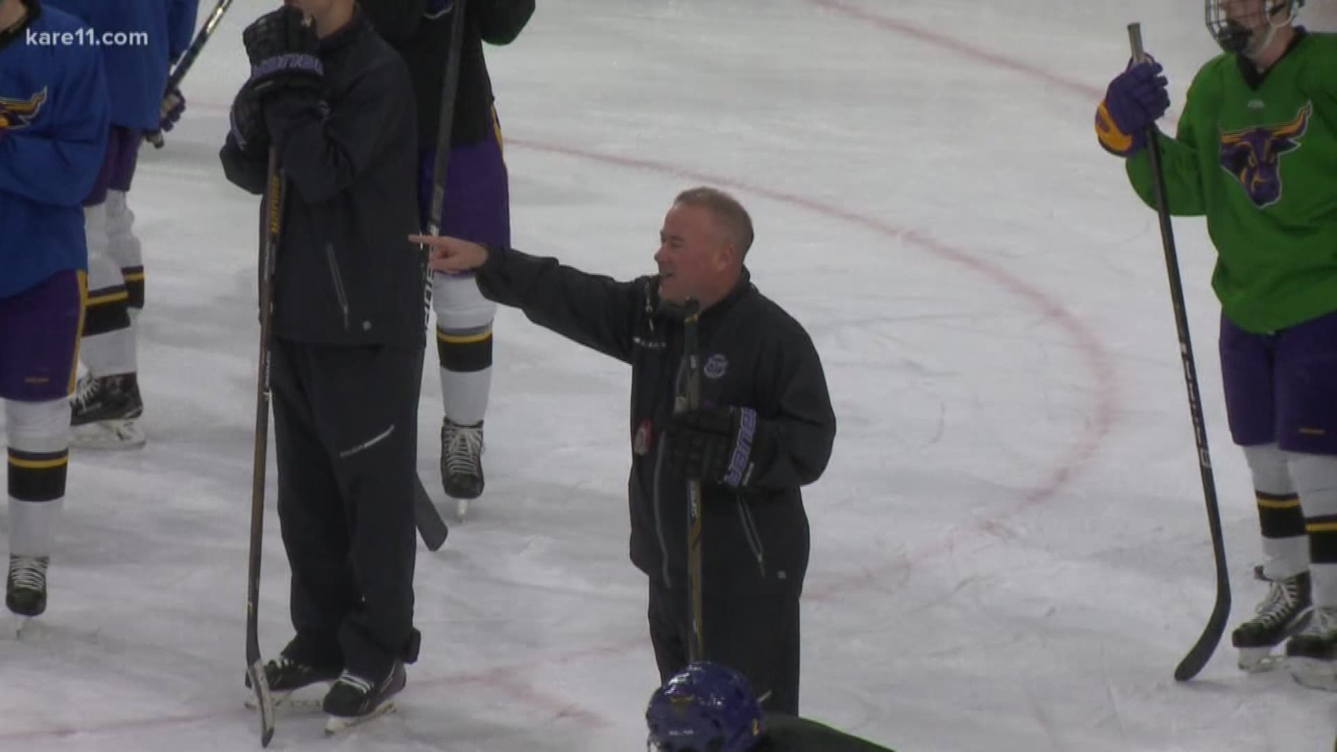 KARE 11 Sports Director Eric Perkins was in Mankato and spoke to Mavericks head coach Mike Hastings about how his #6 ranked team is doing on the ice this season. https://kare11.tv/2FwBP9O