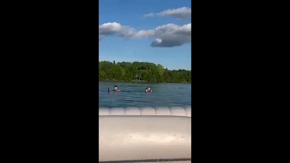 Cheering on the Wolves on the water