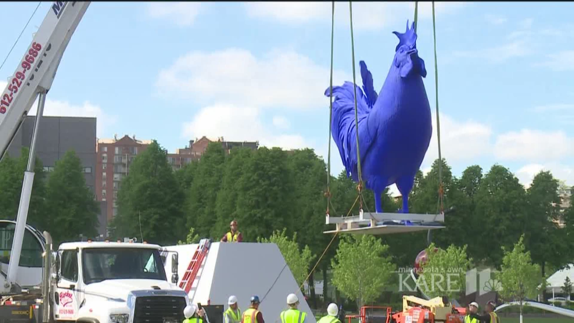 Mpls. Sculpture Garden adds Blue Rooster