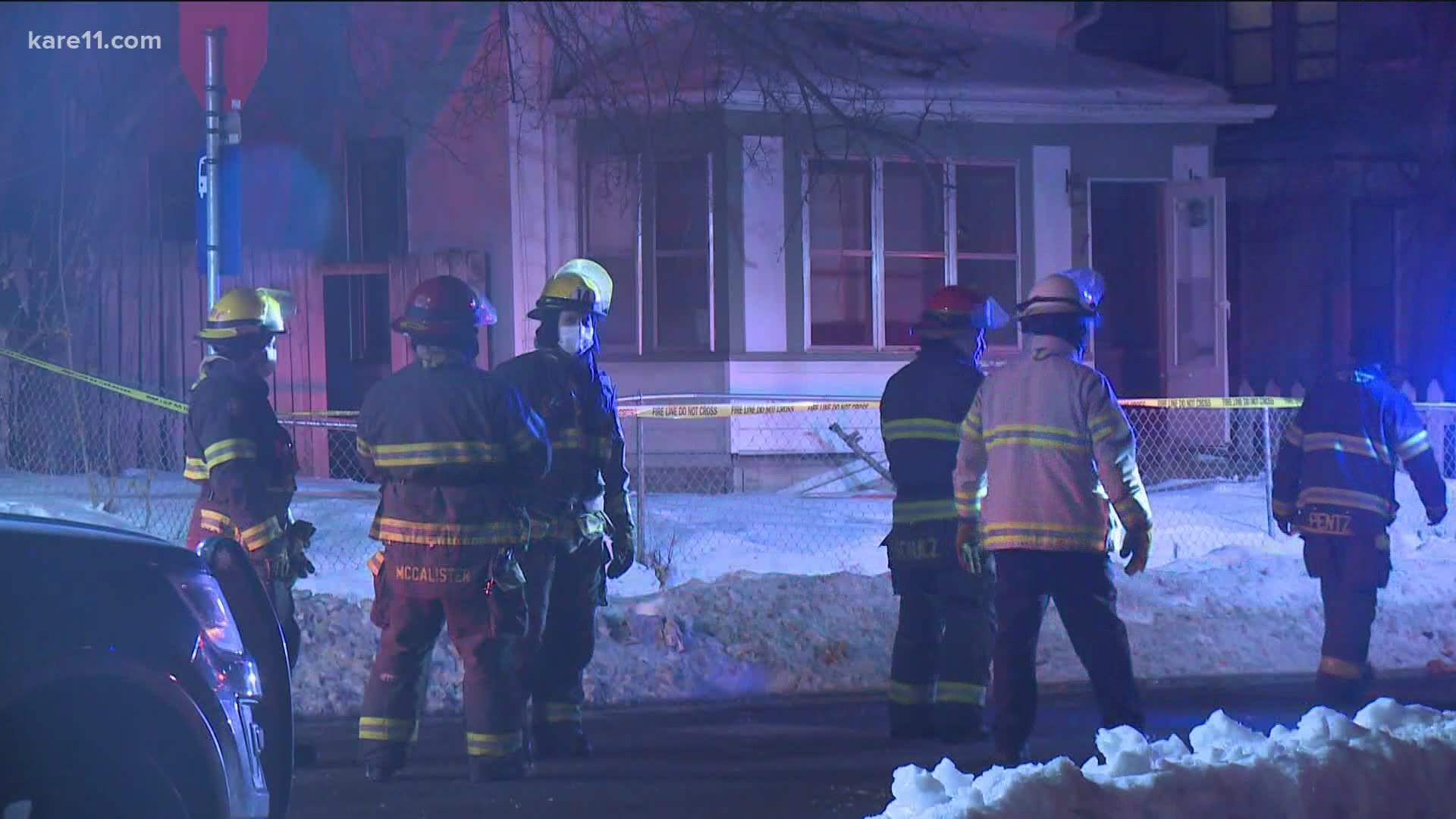 A neighbor called 911 to report the fire Tuesday night
