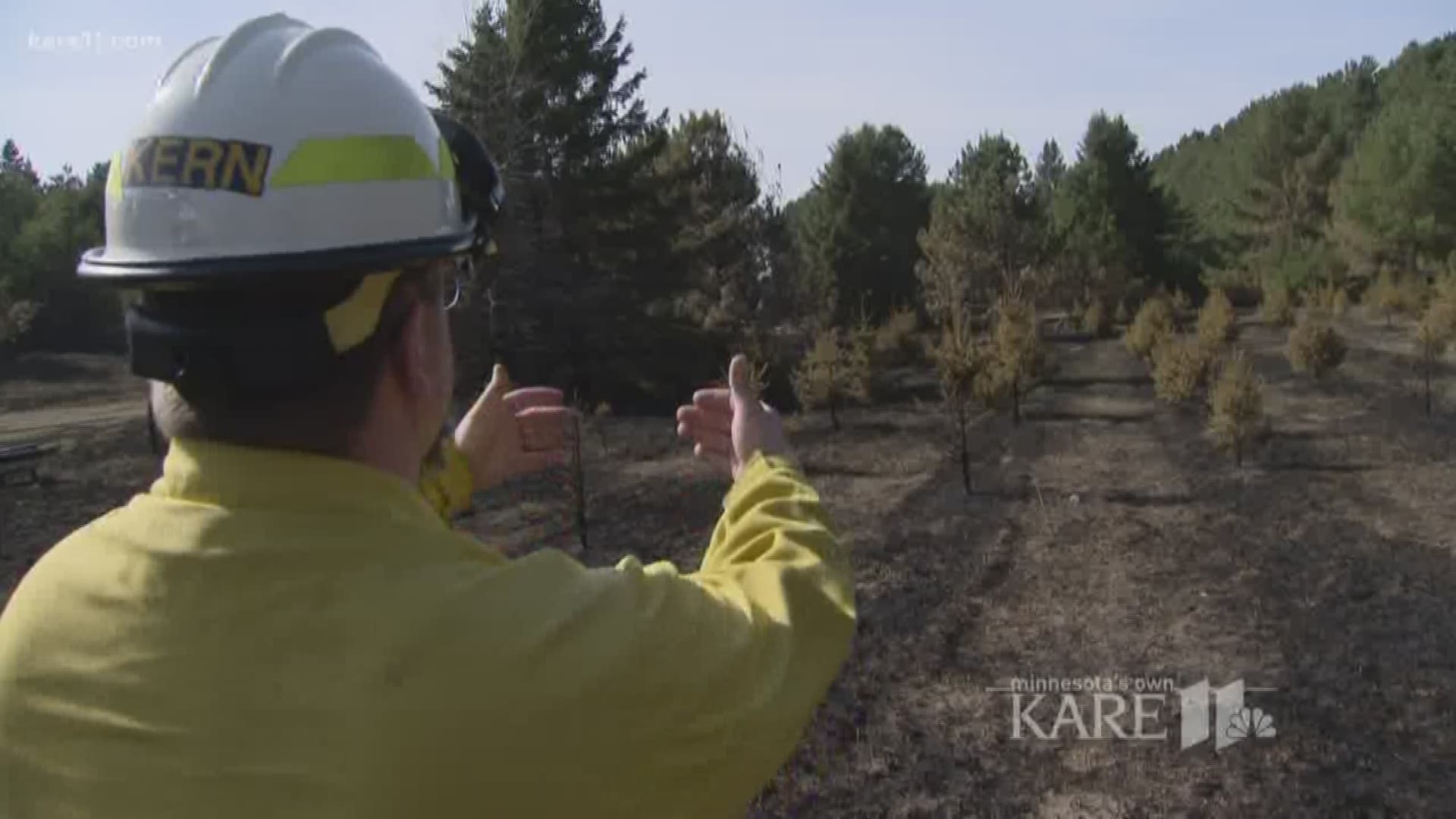 DNR forestry firefighters in Little Falls had to land its air tankers and helicopters midway through a rural wildfire, because a drone flew into their airspace, creating a safety hazard. https://kare11.tv/2w34b7A