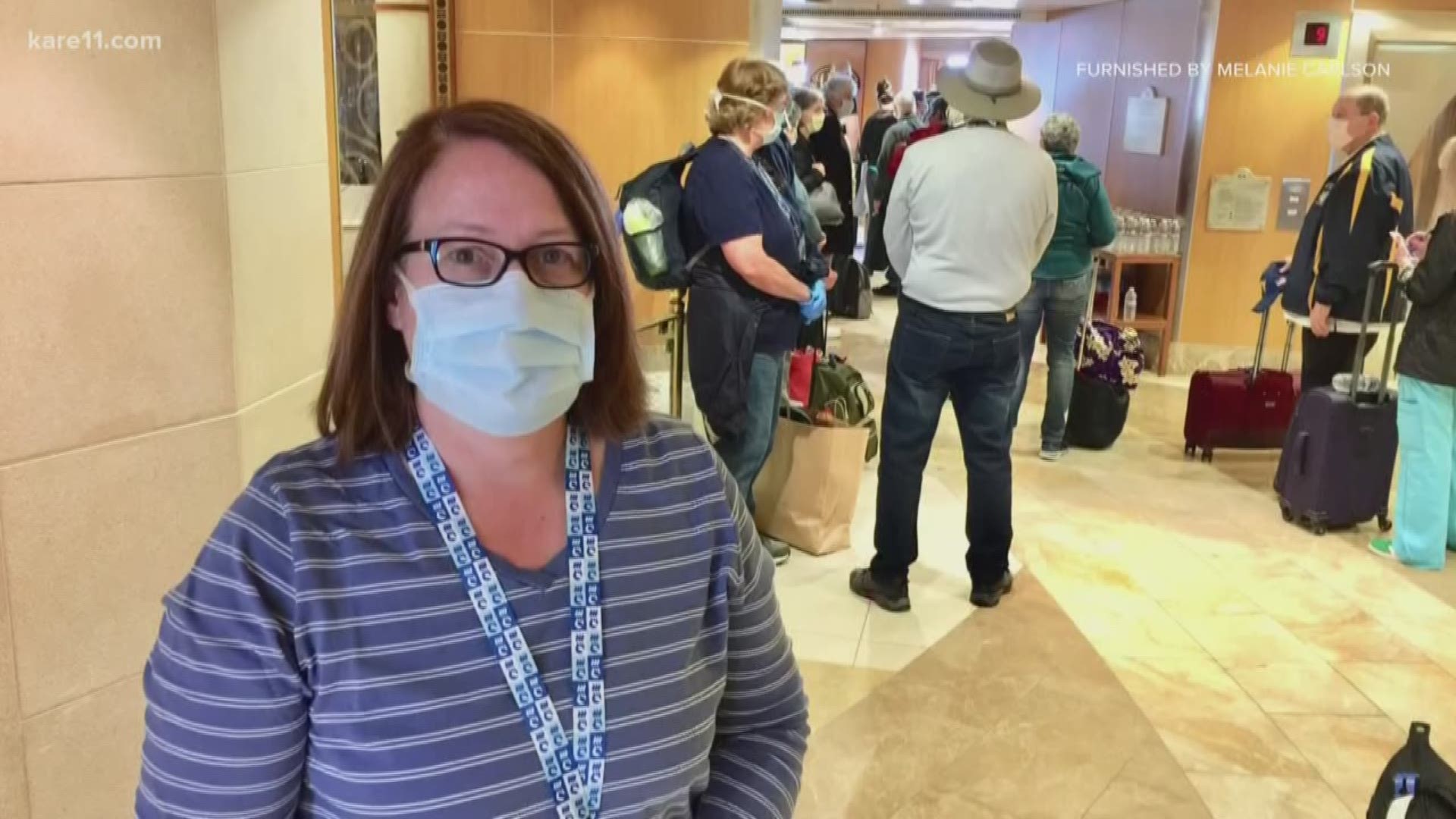 Melanie Carlson said she was told to serve her 14-day mandatory quarantine at Dobbins Air Reserve Base in Marietta, Georgia.
