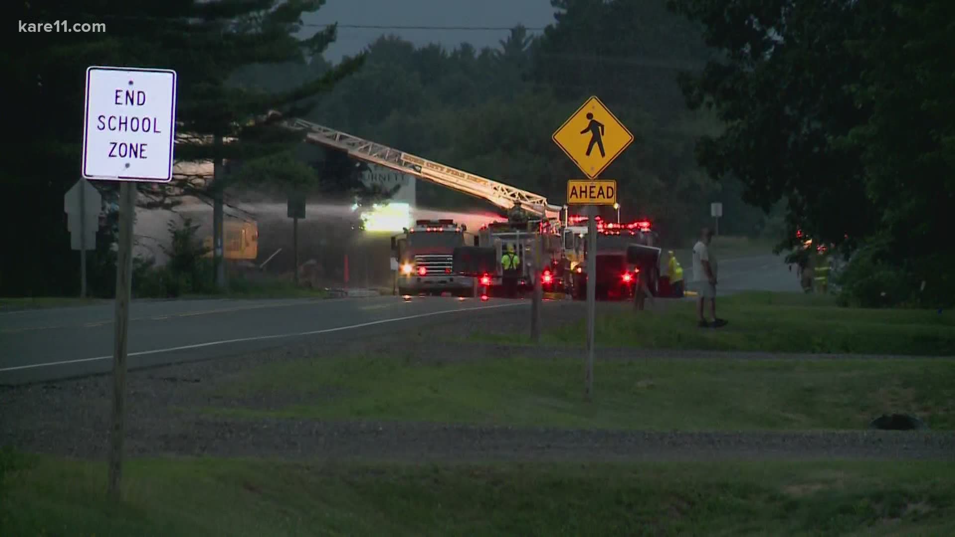 Fire at Dairy draws 8 companies to battle blaze