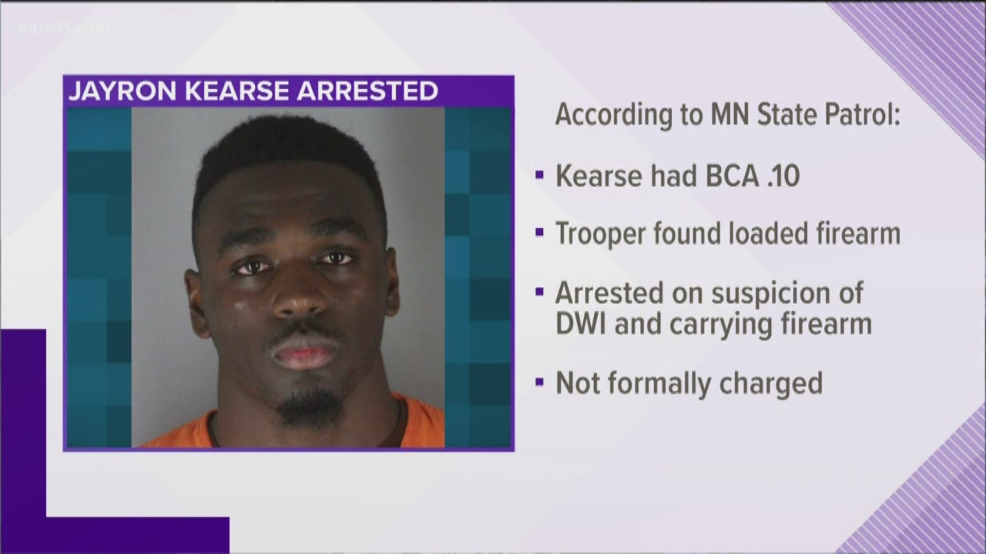 According to the Minnesota State Patrol, a Minnesota Vikings player was arrested early Sunday morning driving on a closed portion of Interstate 94.