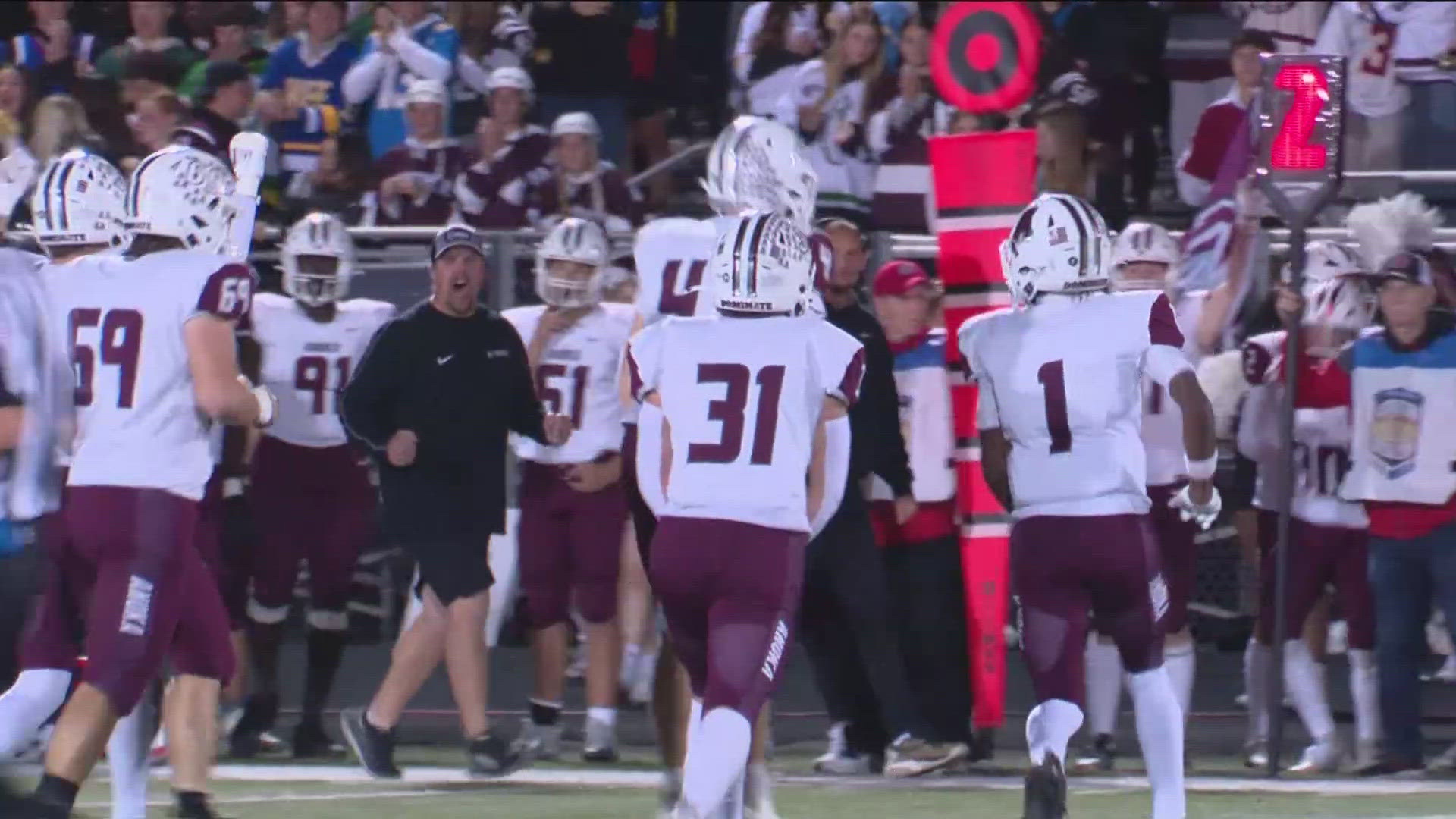 Keep up with the highlights from Friday's high school football matchup!