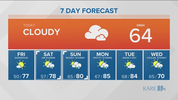The early morning weather forecast for Thursday, May 26