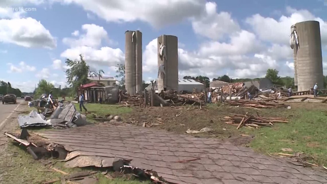 A survey team from the National Weather Service says widespread damage from a storm that ripped through a section of Polk County Sunday night was the work of a tornado.