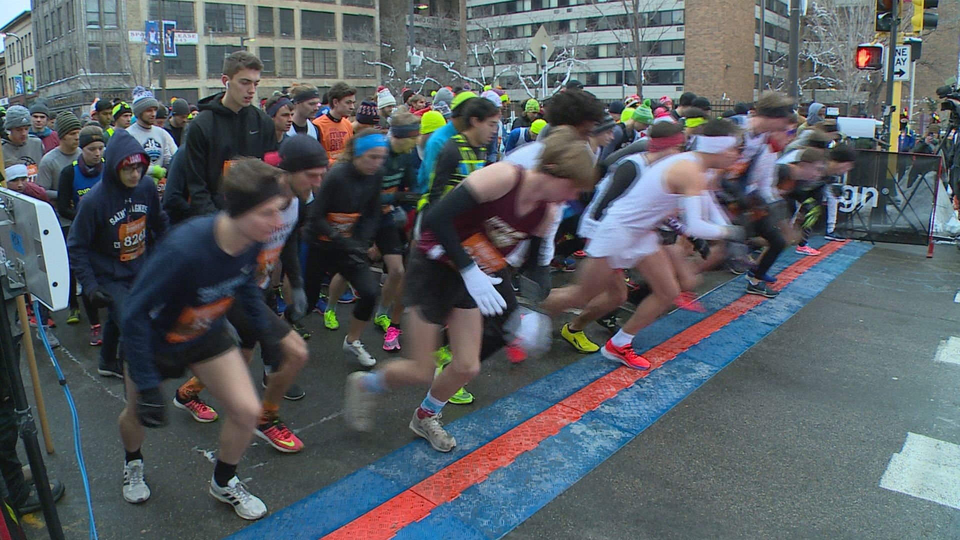 Thousands of runners across the Twin Cities are kicking off their Thanksgivings by running in races that also generate donations for those less fortunate.