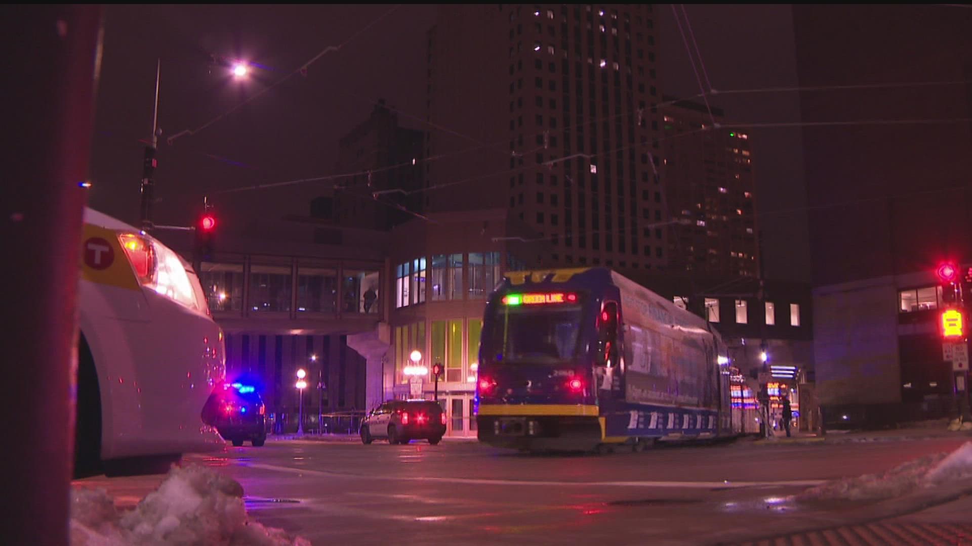 Metro Transit officials said shots were fired inside a building connected to the station around 8:30 p.m. Monday.