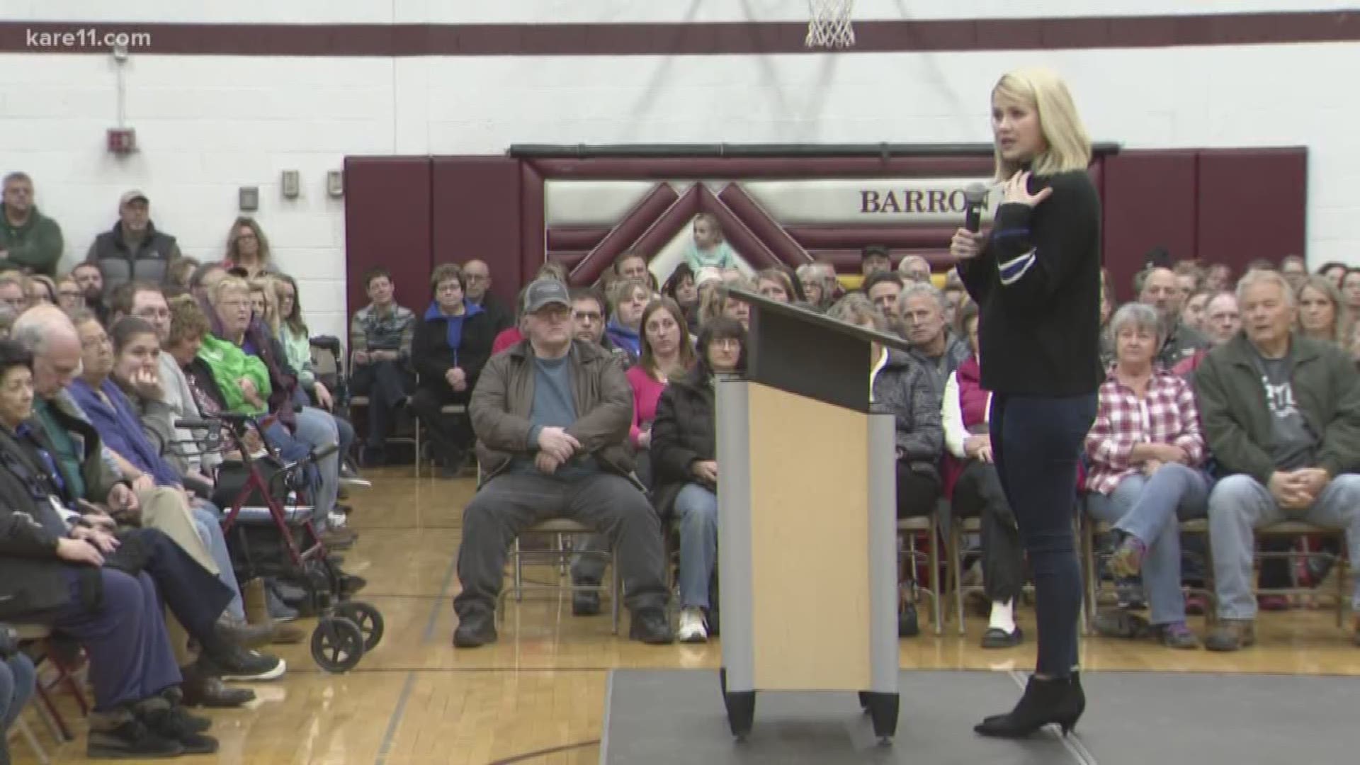 Smart spoke at Barron High School to help the community after the return of Jayme Closs, who escaped the home of Jake Patterson over two months ago.