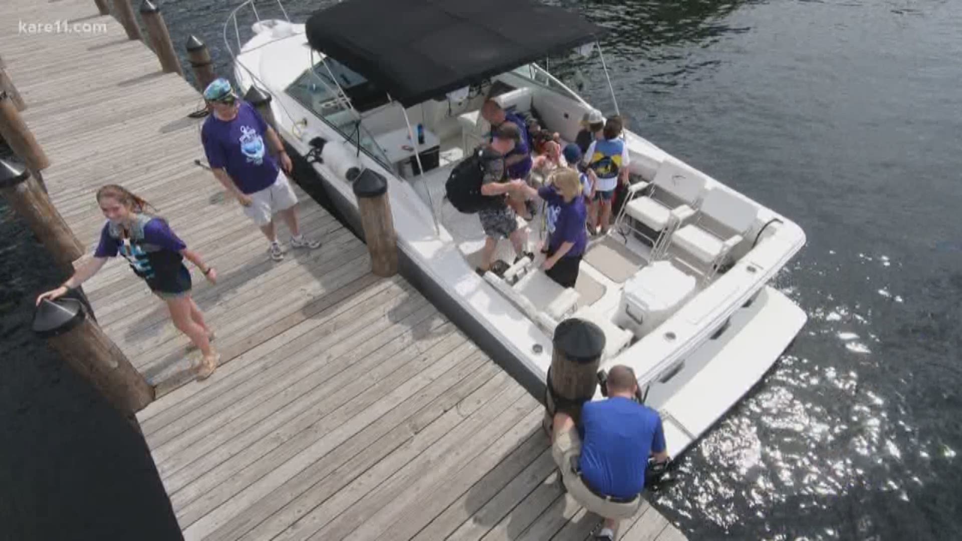 Kids with life-threatening medical conditions, and their families, got to ride boats, fish and play some games during the event with the Minnetonka Power Squadron.