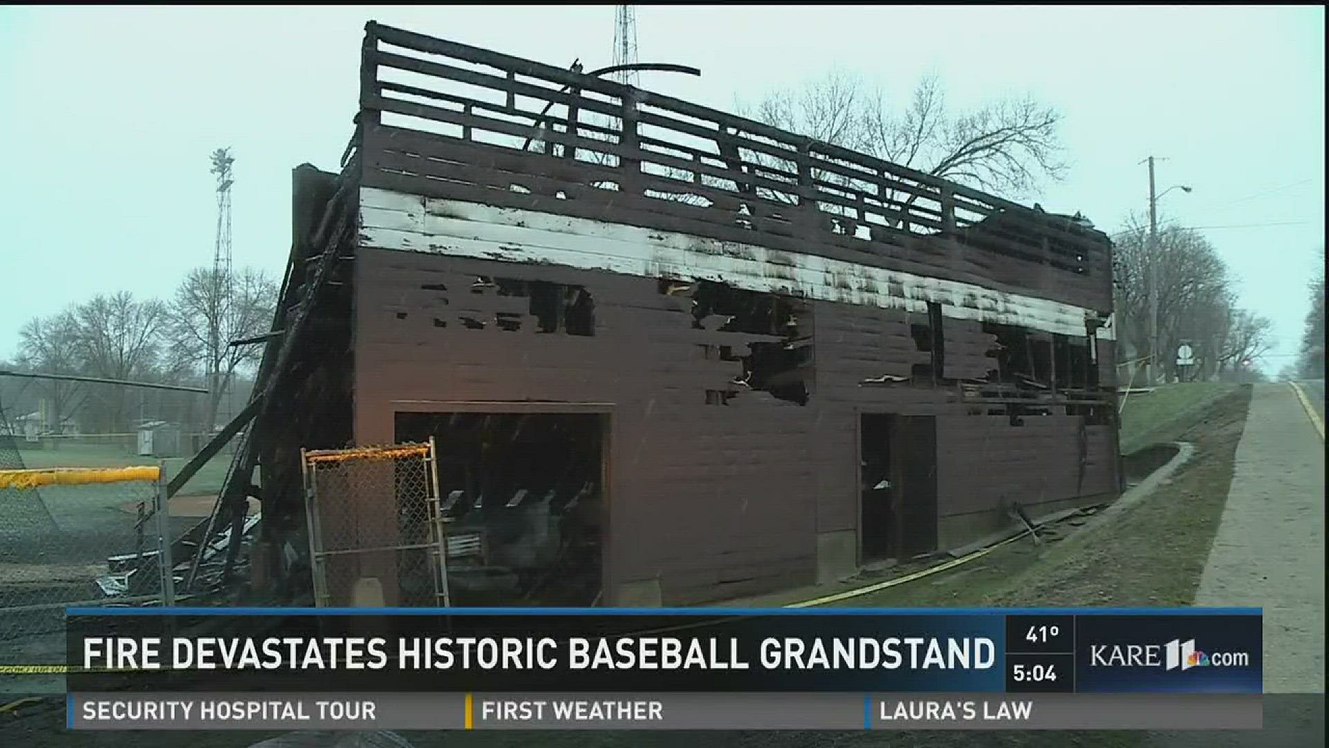 Fire devastates historic baseball grandstand
