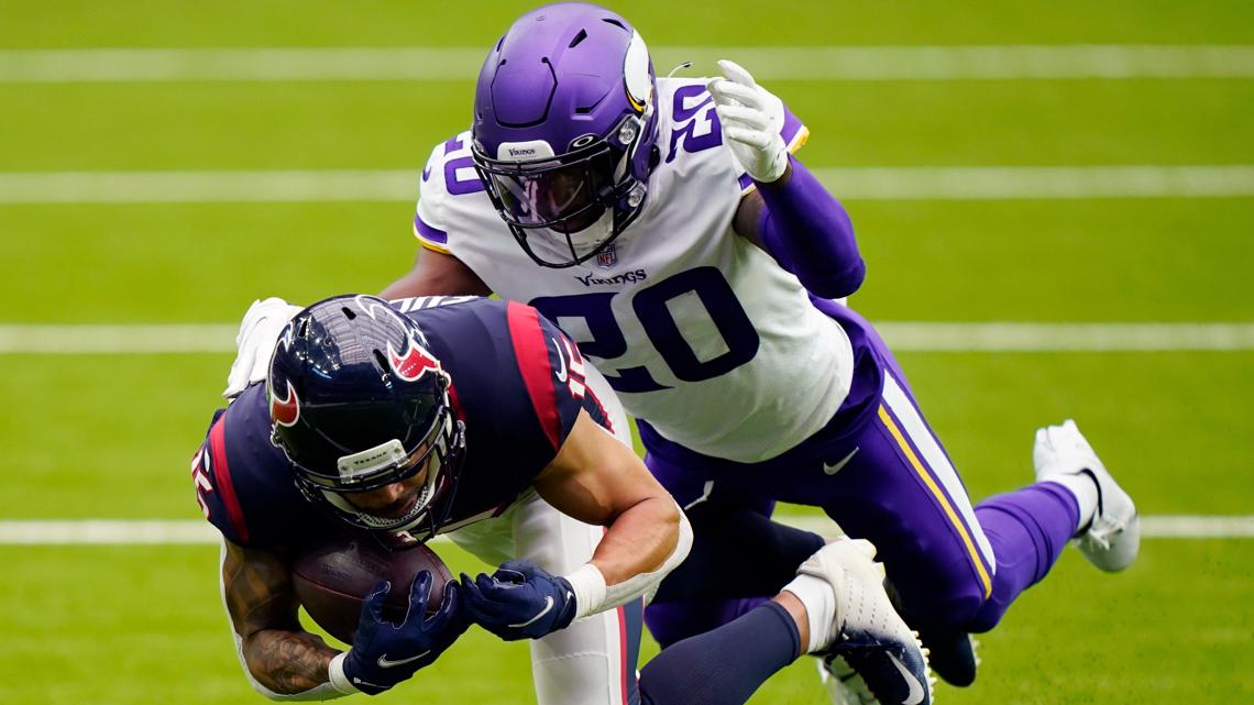 Cook has 2 TDs as Vikings get 1st win, 31-23 over Texans Win