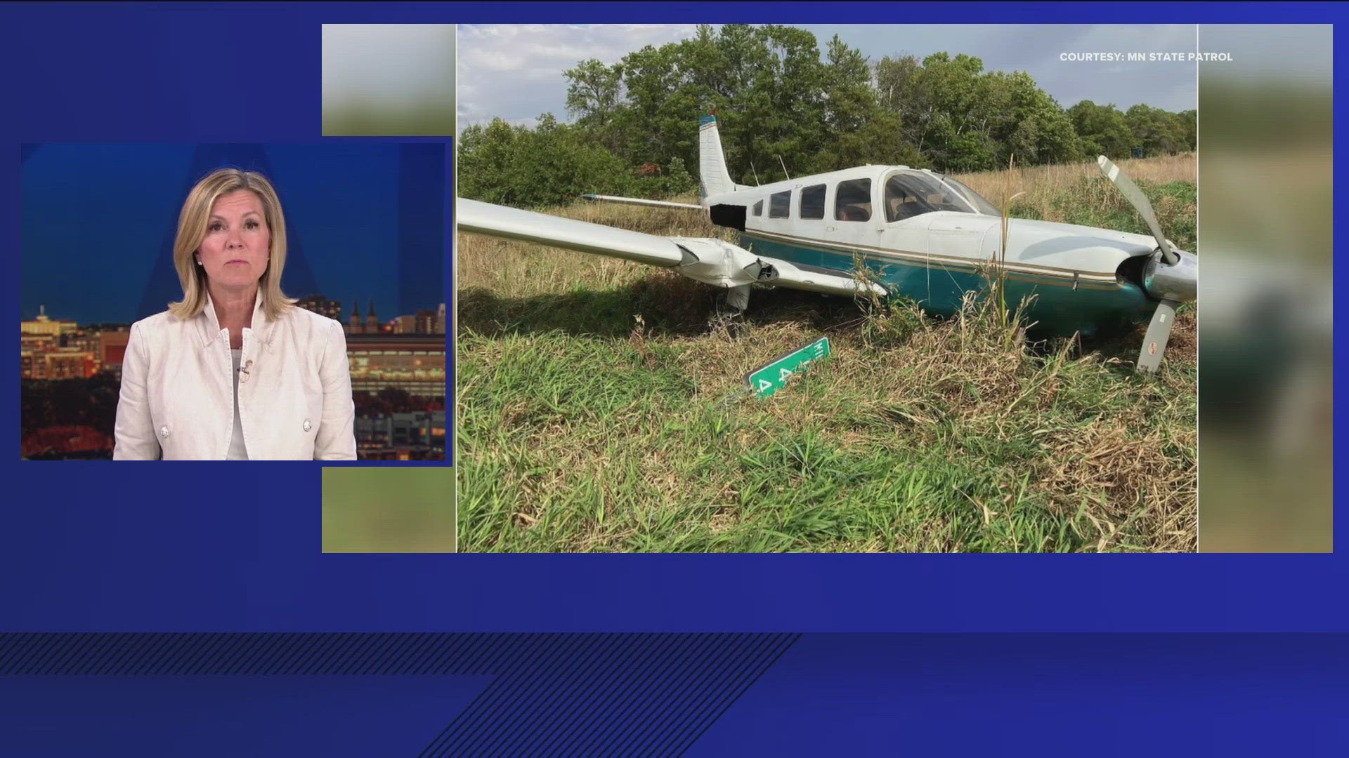 A pilot from Eden Prairie landed his small plane on Highway 27 in Morrison County.