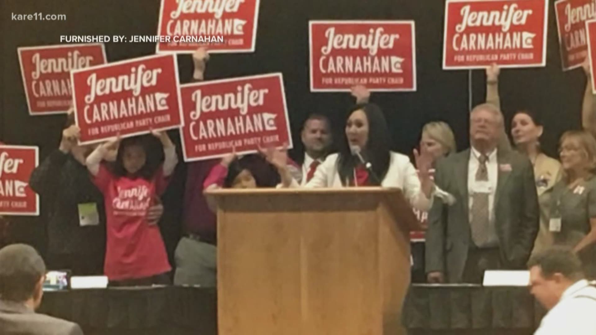 Minnesota Republican Party Chair Jennifer Carnahan is running for re-election. She shares some of her backstory with KARE 11's Adrienne Broaddus. https://kare11.tv/2IW3S3o