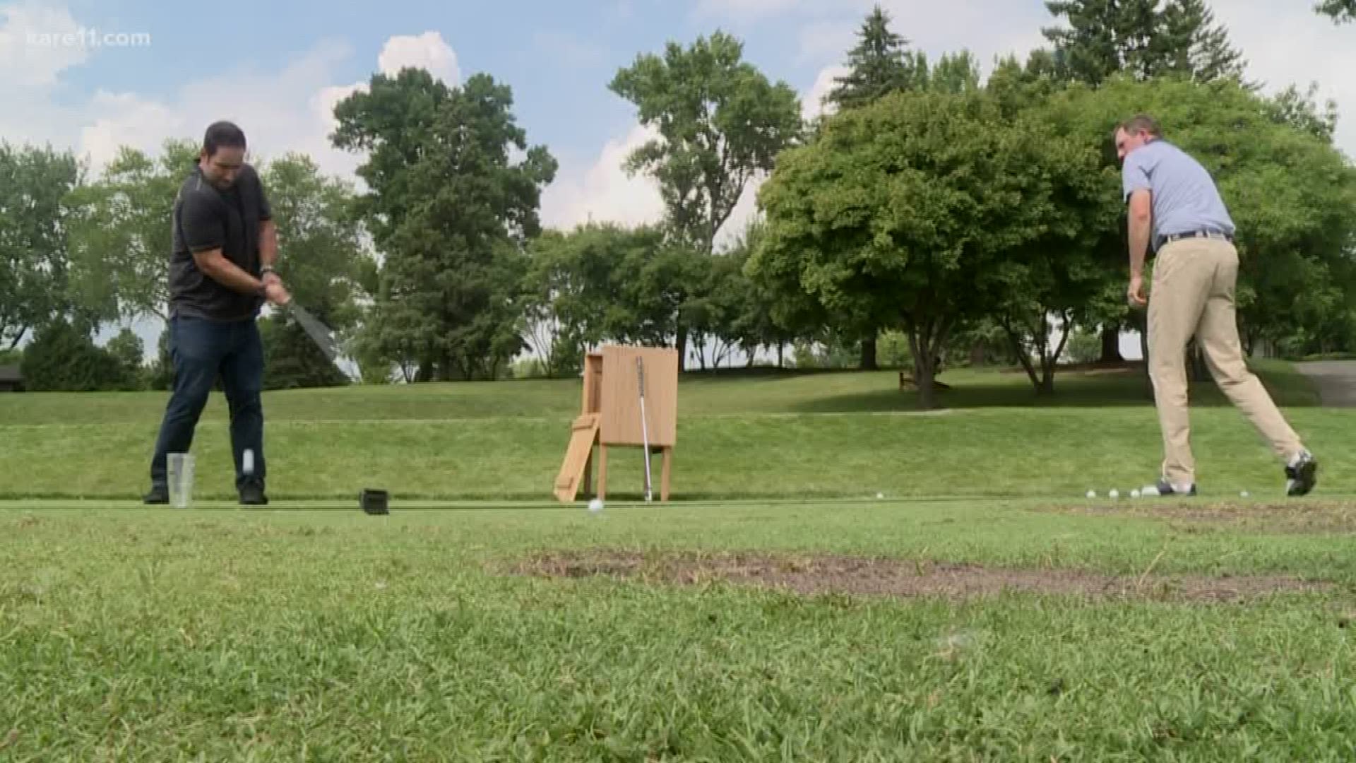 "How Hard Can It Be?" to do a trick golf shot? The KARE 11 Sports Department tried their luck out on the golf course. https://kare11.tv/2n2Phqn