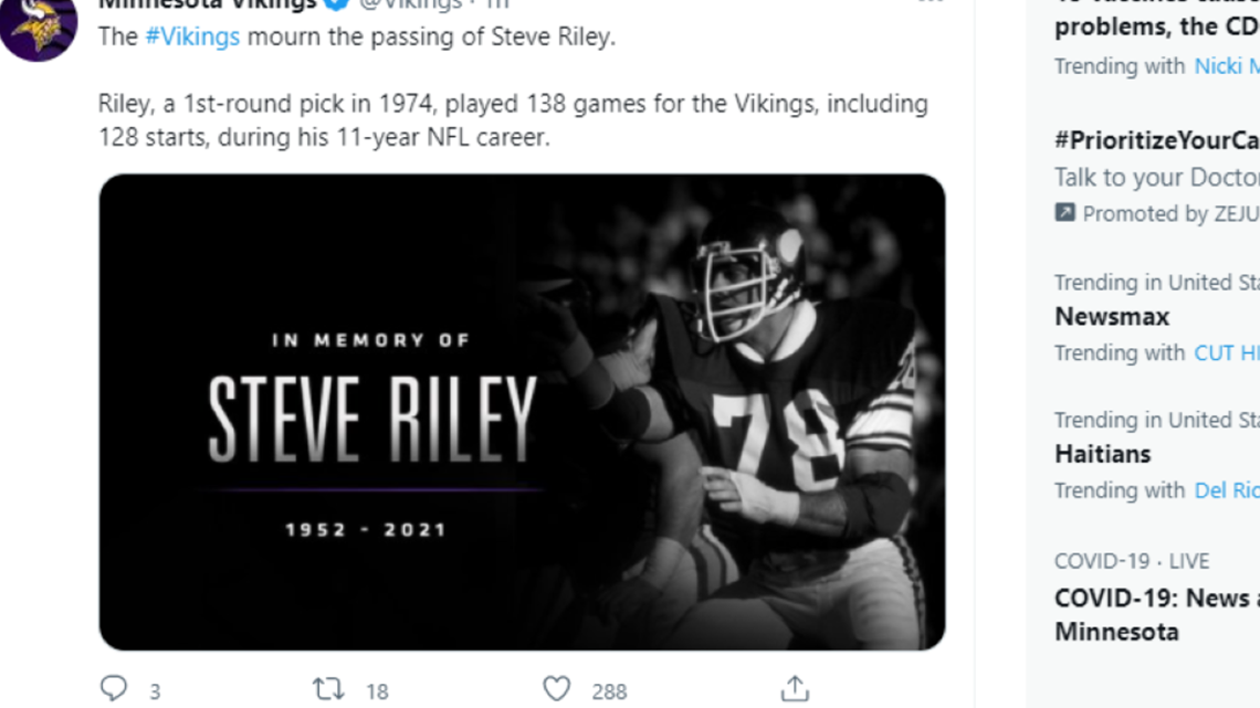 Former Vikings offensive lineman Steve Riley dies at 68 - NBC Sports