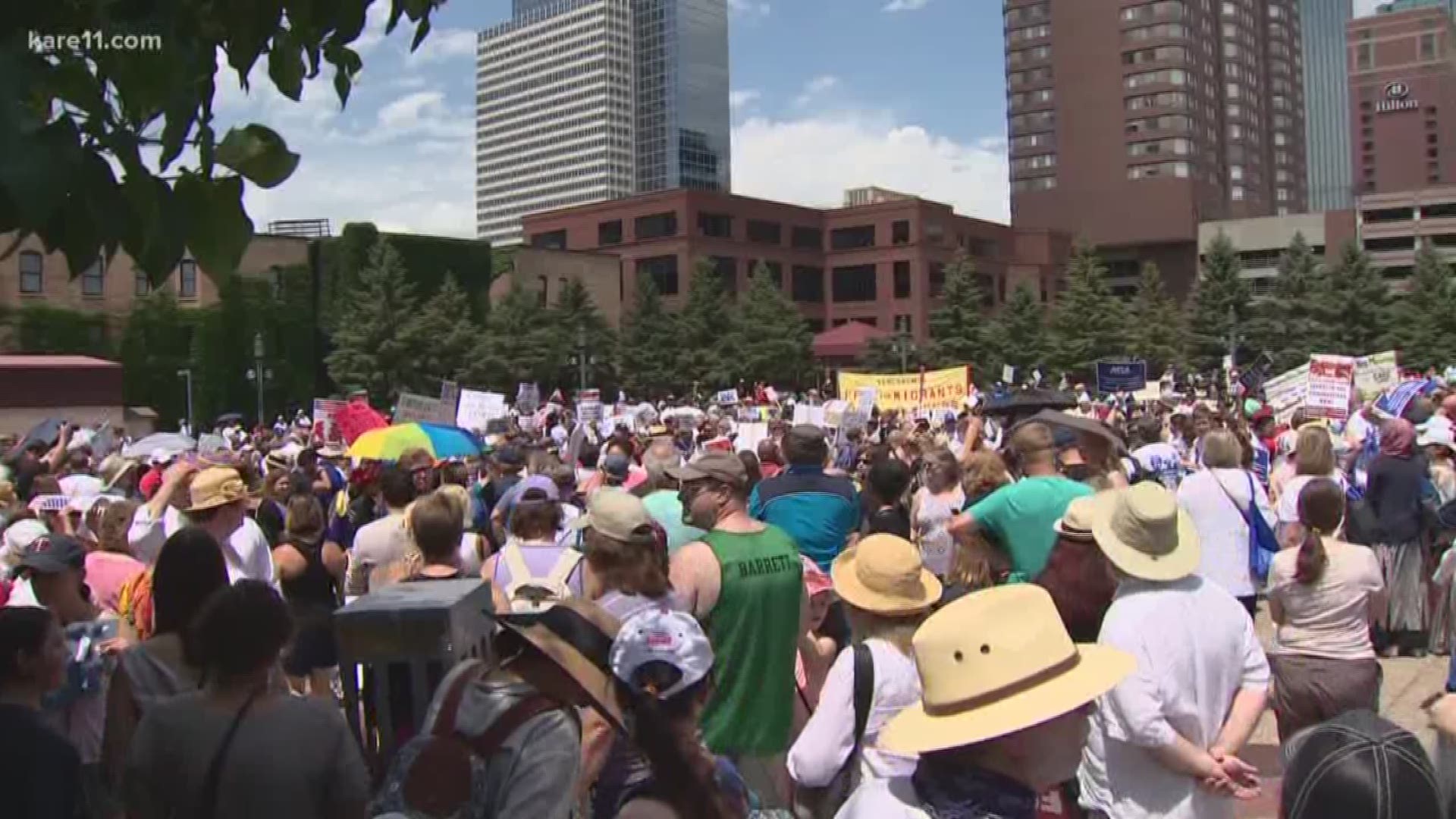 Protesters marched on June 30 against family separations at the southern border.