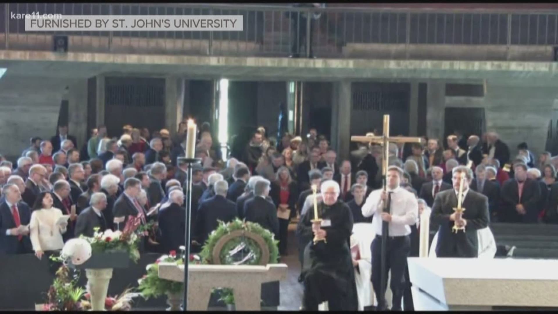 Minnesotans, former players and college football fans from across the nation streamed into Collegeville Monday morning to pay final respects to legendary St. John's University football coach John Gagliardi. https://kare11.tv/2QRiIZo
