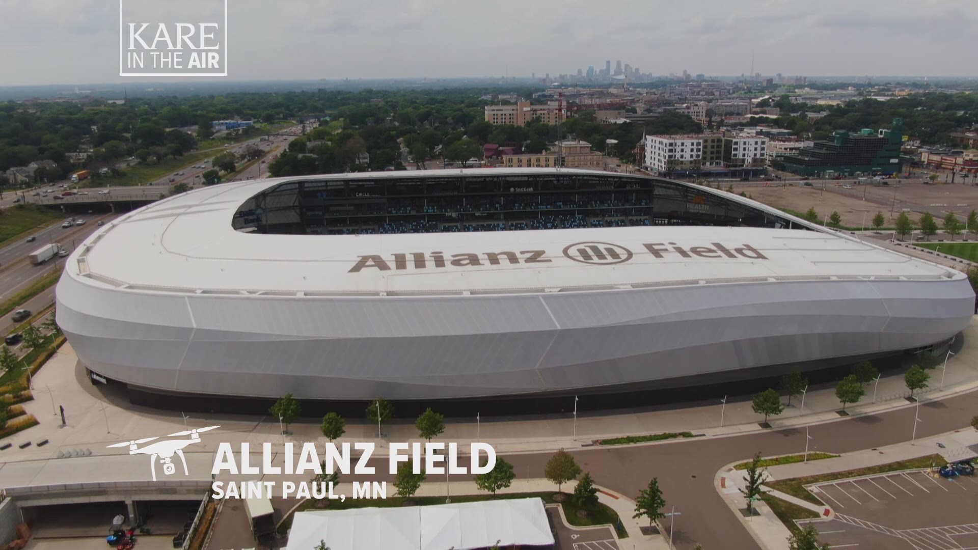 In this installment of our summer series "KARE in the Air" our drone checks out the unique architectural statement known as Allianz Field.