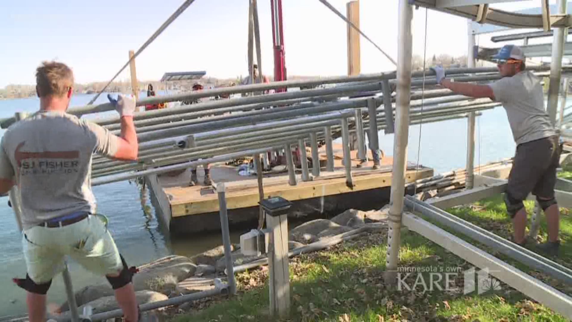 Dock and boat companies getting late start on Lake Minnetonka