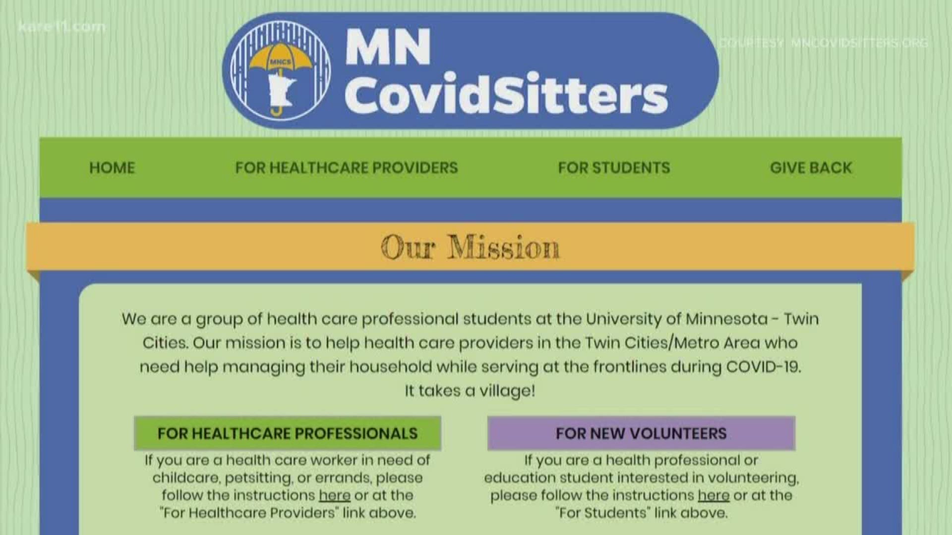 U of M medical students organize service to help healthcare workers with household tasks