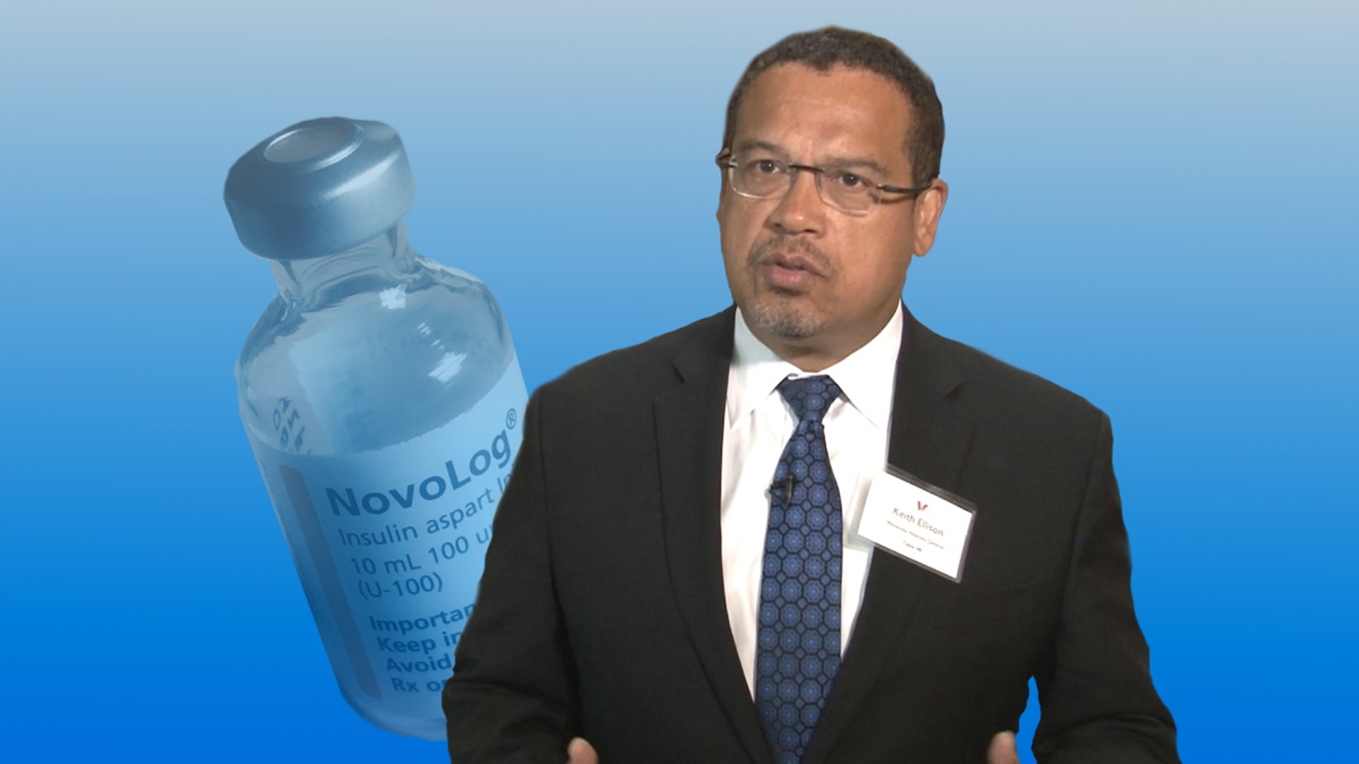 Attorney General Keith Ellison says state is fighting pharmaceutical industry group's lawsuit that seeks to end Minnesota's new emergency insulin supply program