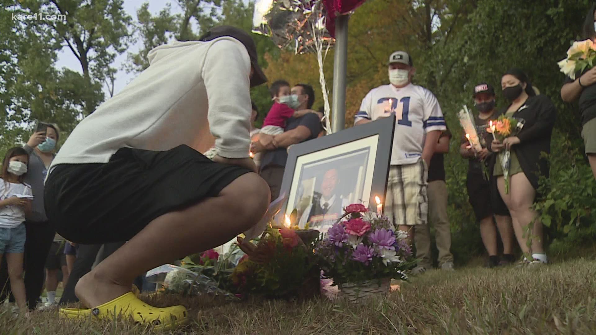 On Tuesday night, a vigil was held for Choulykor Vue at the site where he died on Lakewood Drive North near Beaver Creek Parkway.