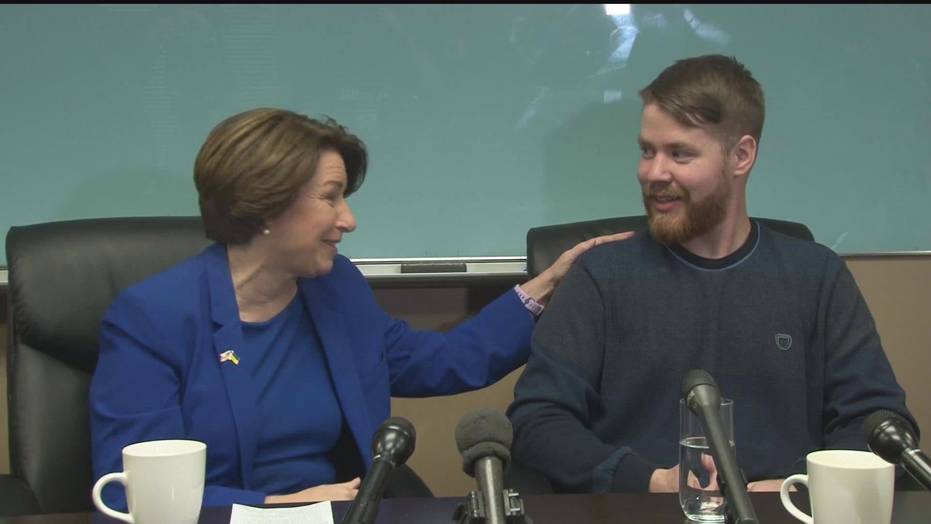 Sen. Amy Klobuchar jumped in to help when she learned Winona-native Tyler Jacobs was snatched from a bus headed to Turkey and held by Russians in Crimea.