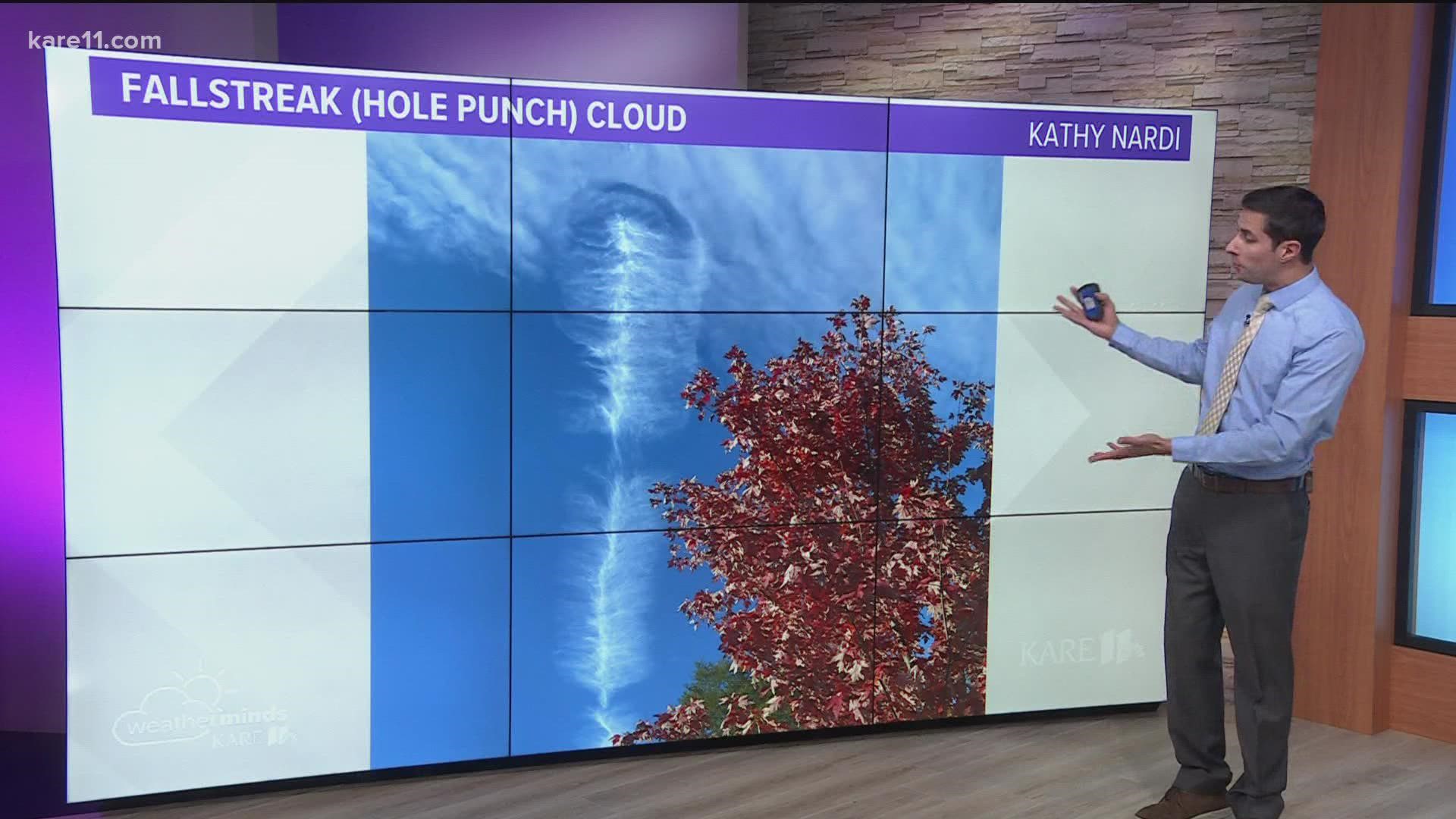 KARE 11 meteorologist Ben Dery explains how a fallstreak cloud is formed.