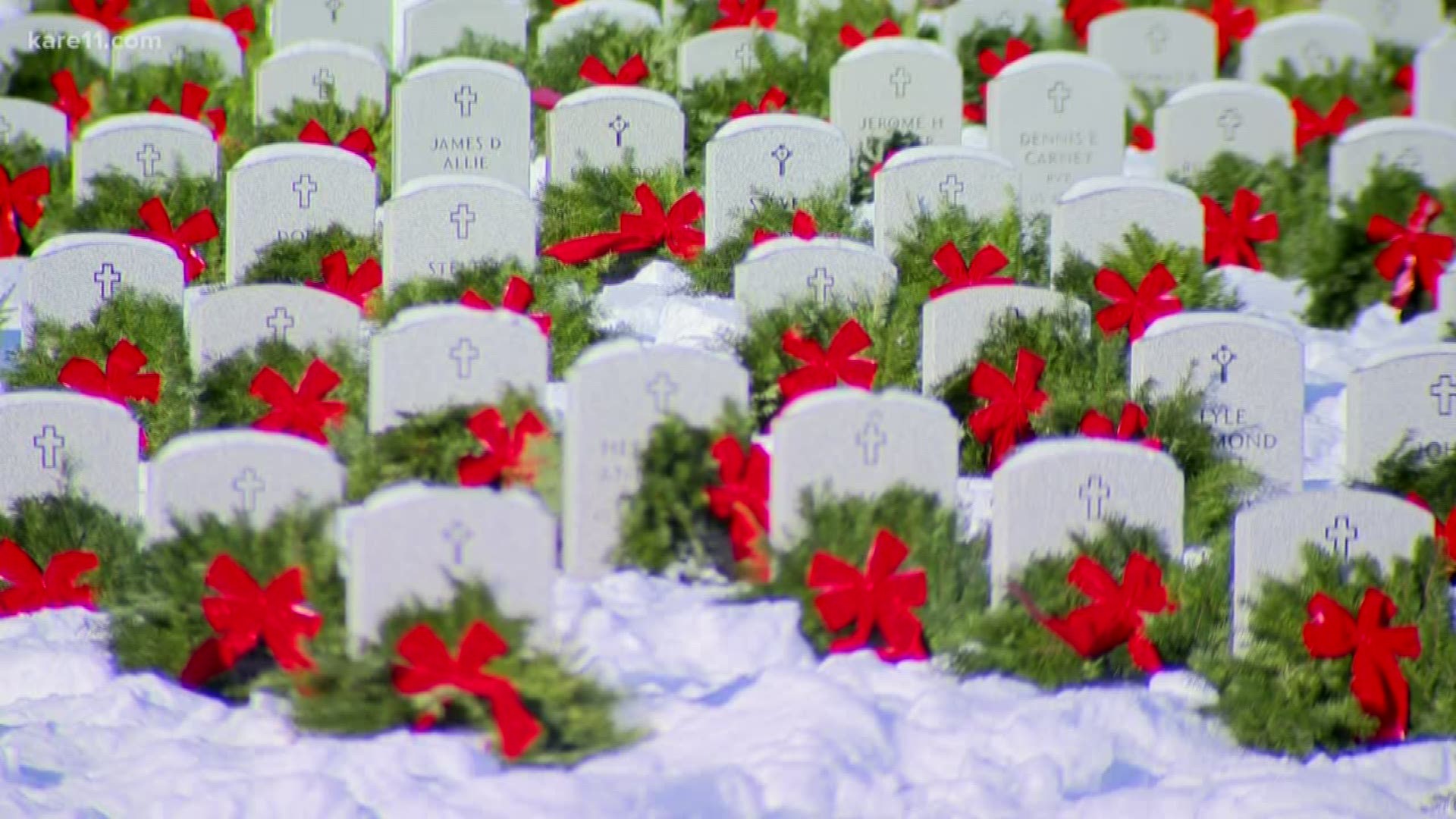 Every December, the nonprofit Wreaths for the Fallen arranges for thousands of wreaths to arrive at Minnesota's three State Veterans Cemeteries.