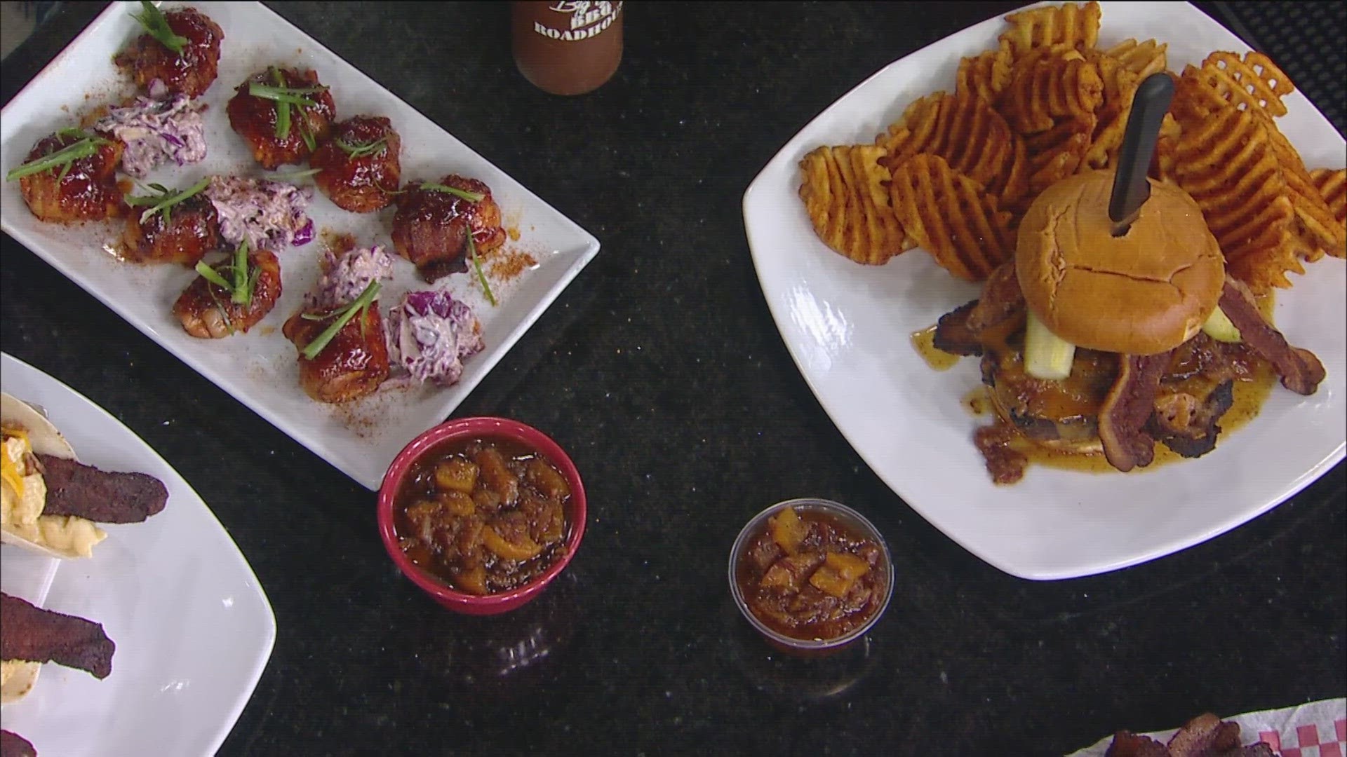 Big Guy's BBQ Roadhouse, located just north of Hudson, is serving up its famous candied bacon.