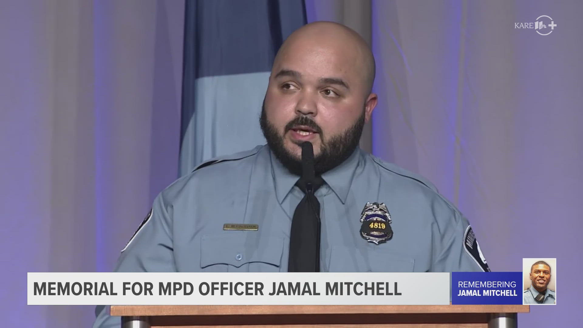 "He was the hero that the city of Minneapolis needed," Weatherspoon told mourners at Officer Jamal Mitchell's funeral.