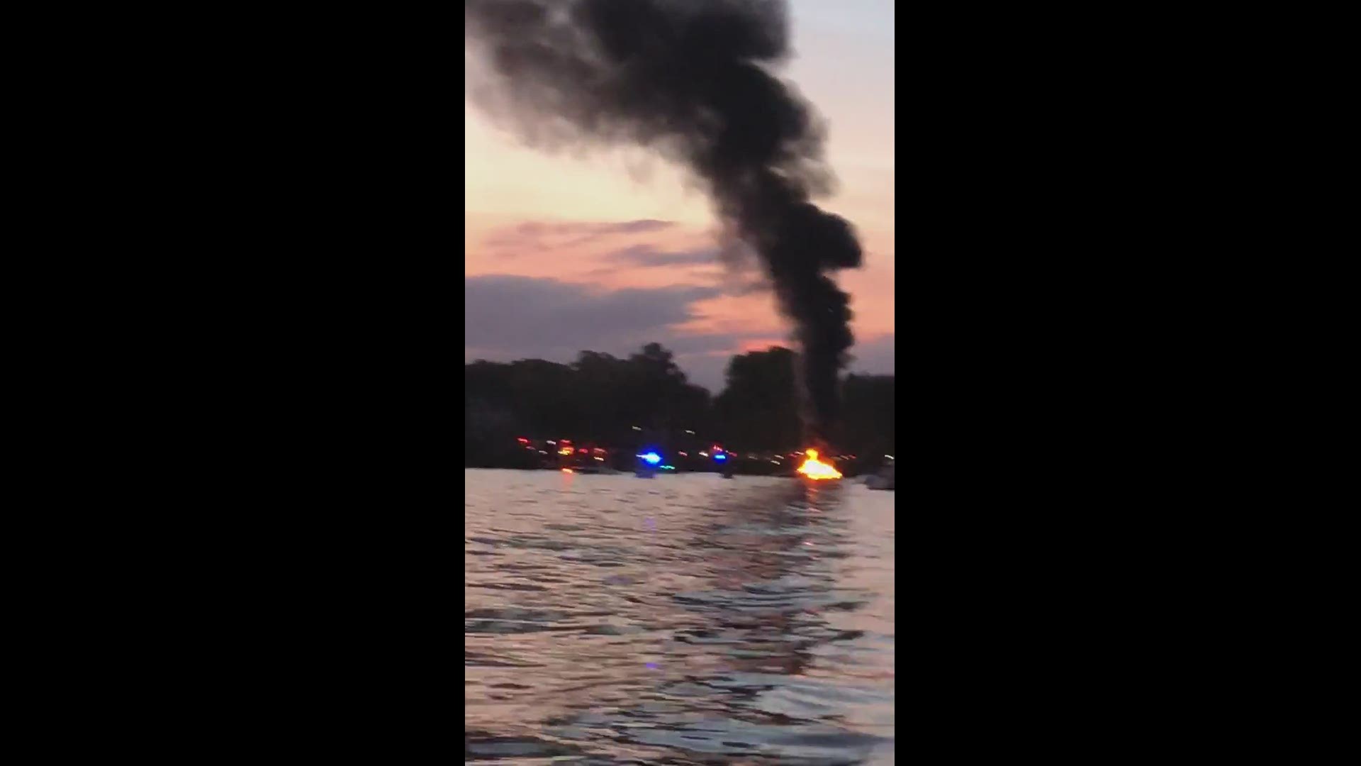 Boat fire at Smith's Bay on Lake Minnetonka
Credit: Katherine Blanchard