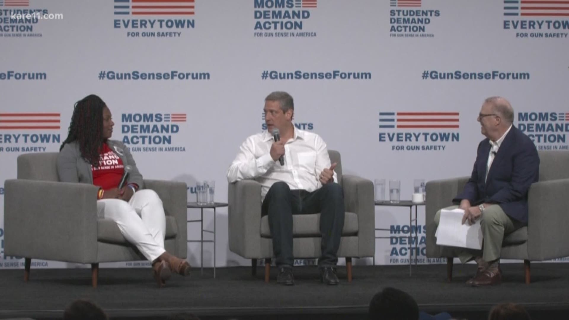 The candidates spoke and took questions at the forum arranged by Everytown for Gun Safety.