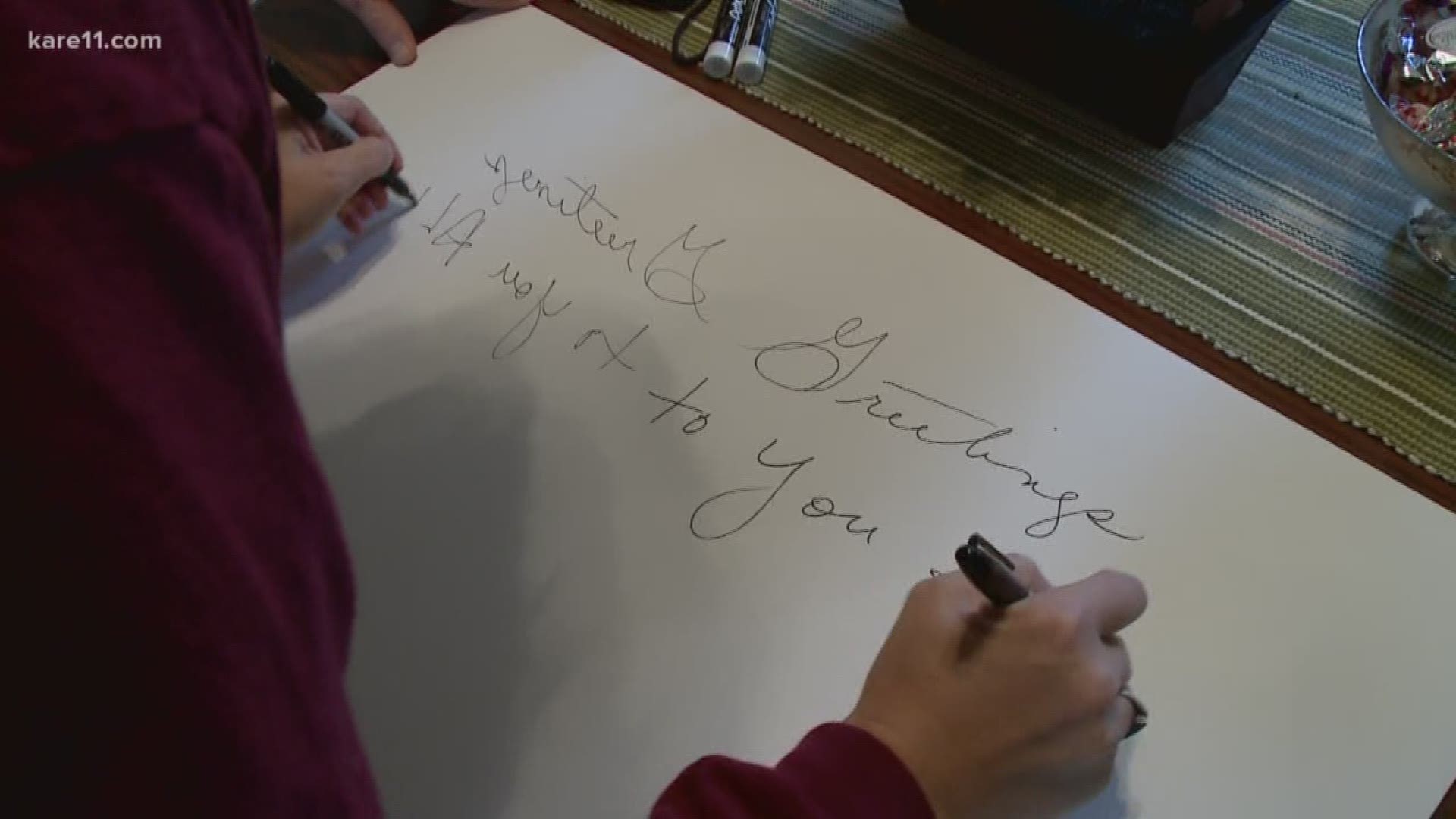 Cheri Glesener still remembers the first time she stumbled on her talent as a 5th grader doing school work at the blackboard. She wrote her words right to left with same ease as the other way around. https://kare11.tv/2Q0nyaU