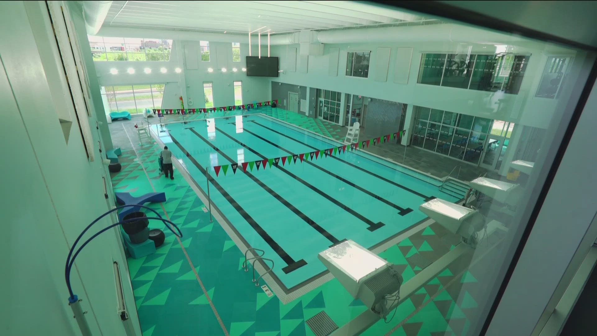 The 40,000-square-foot aquatics and fitness center opened to north Minneapolis residents on Wednesday.