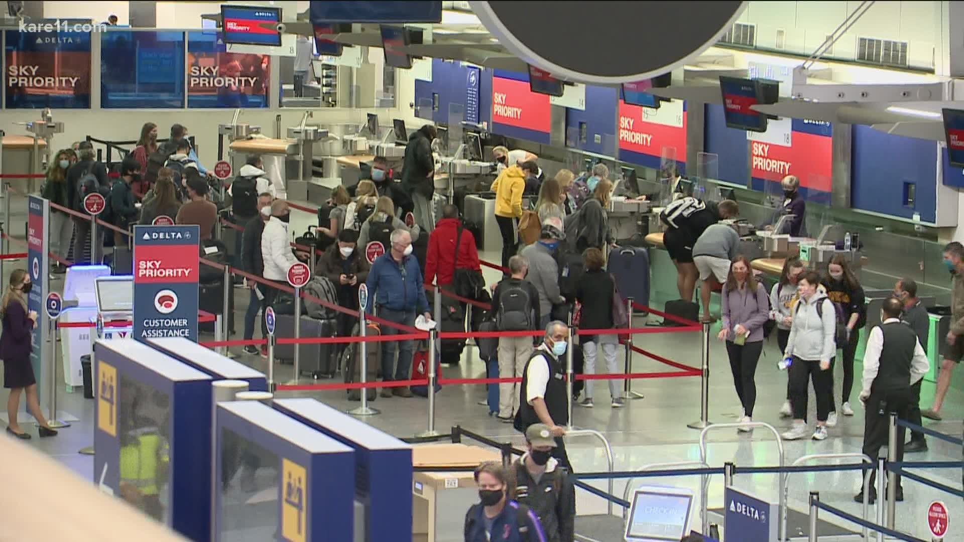 Air travel is down compared to last year, but the weekend before Christmas is still a busy time for airports. We spoke to some of the people still flying.