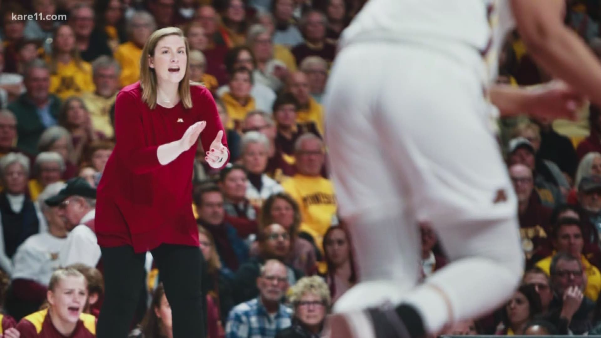 A sold out crowd packed Williams Arena to see the Gopher women's basketball team play with Lindsay Whalen on the court -- this time as head coach.