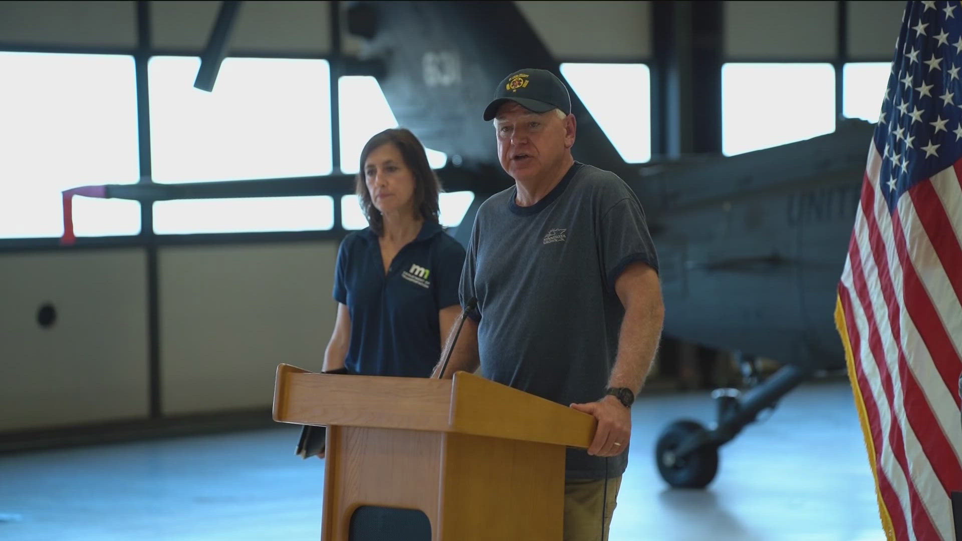 Governor Tim Walz and Senator Amy Klobuchar, along with the heads of several state agencies, got an aerial view of flooding damage in south central Minnesota Tuesday