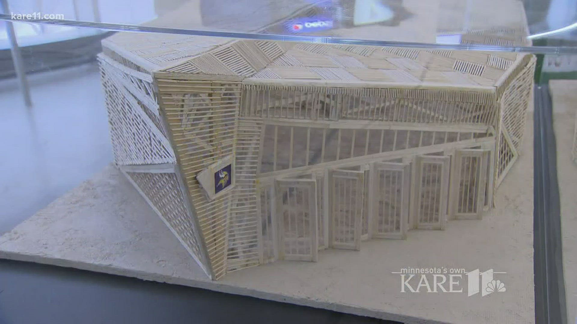 Greg Kelly, a Vikings super fan, says to build something like this you need patience, a steady hand, and a lot of toothpicks. http://kare11.tv/2rdh4ta
