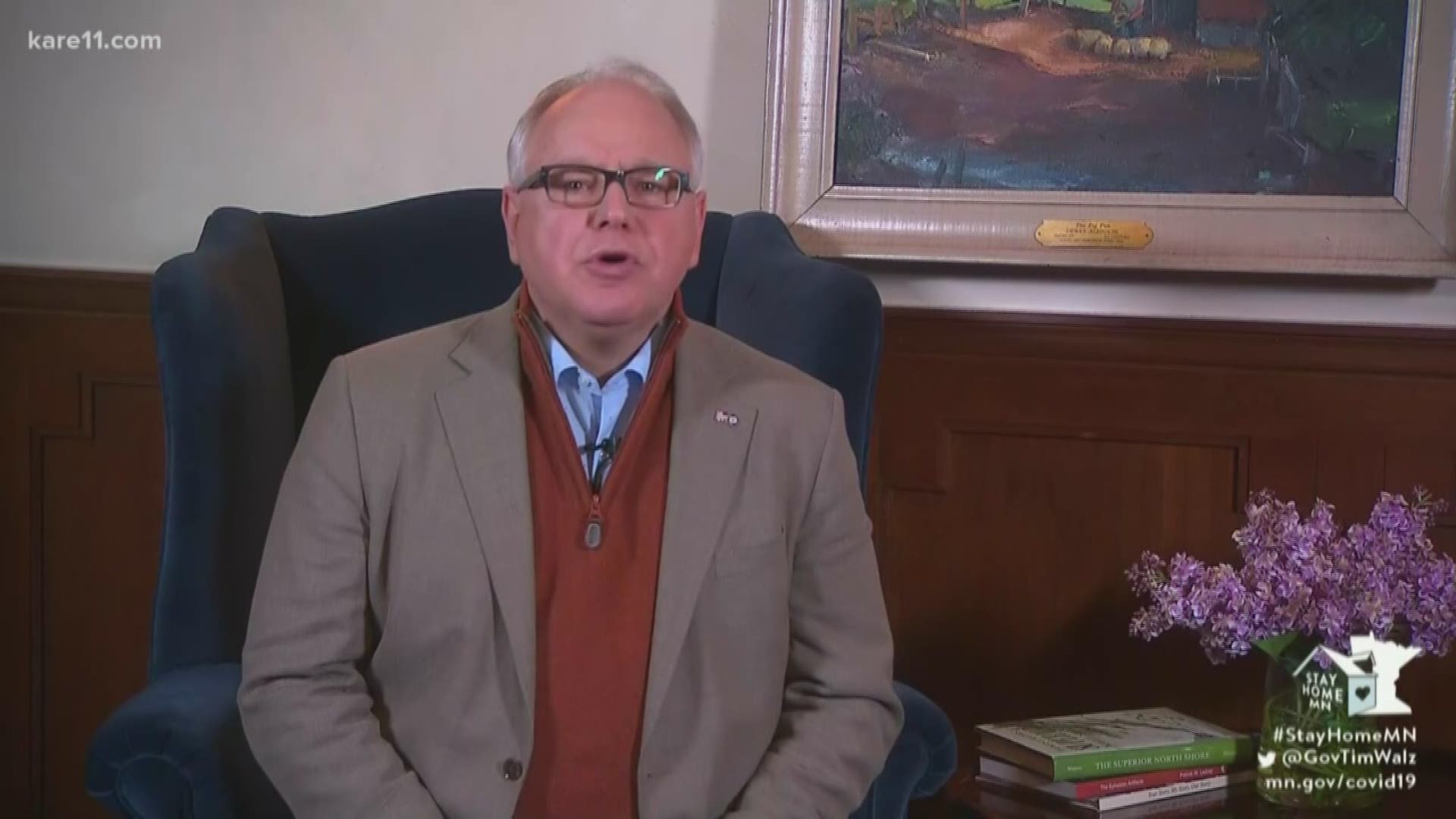 Governor Tim Walz delivered his second State of the State address from the governor’s residence Sunday evening.