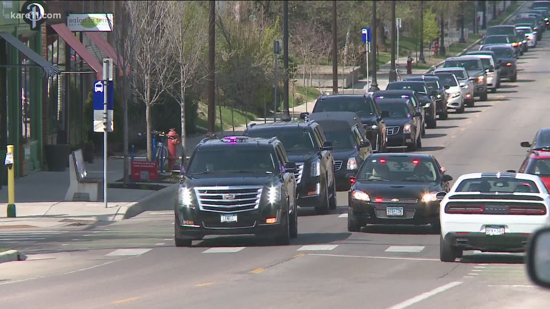 Following Thursday's service for Daunte Wright, the funeral procession headed to Lakewood Cemetery in Minneapolis - where Daunte Wright was cremated