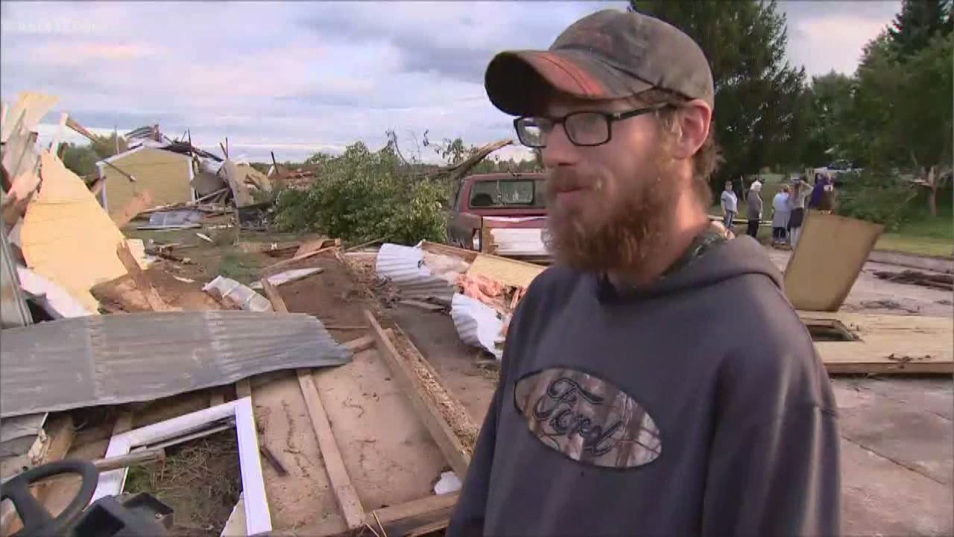 The National Weather Service says two tornadoes touched down Monday.