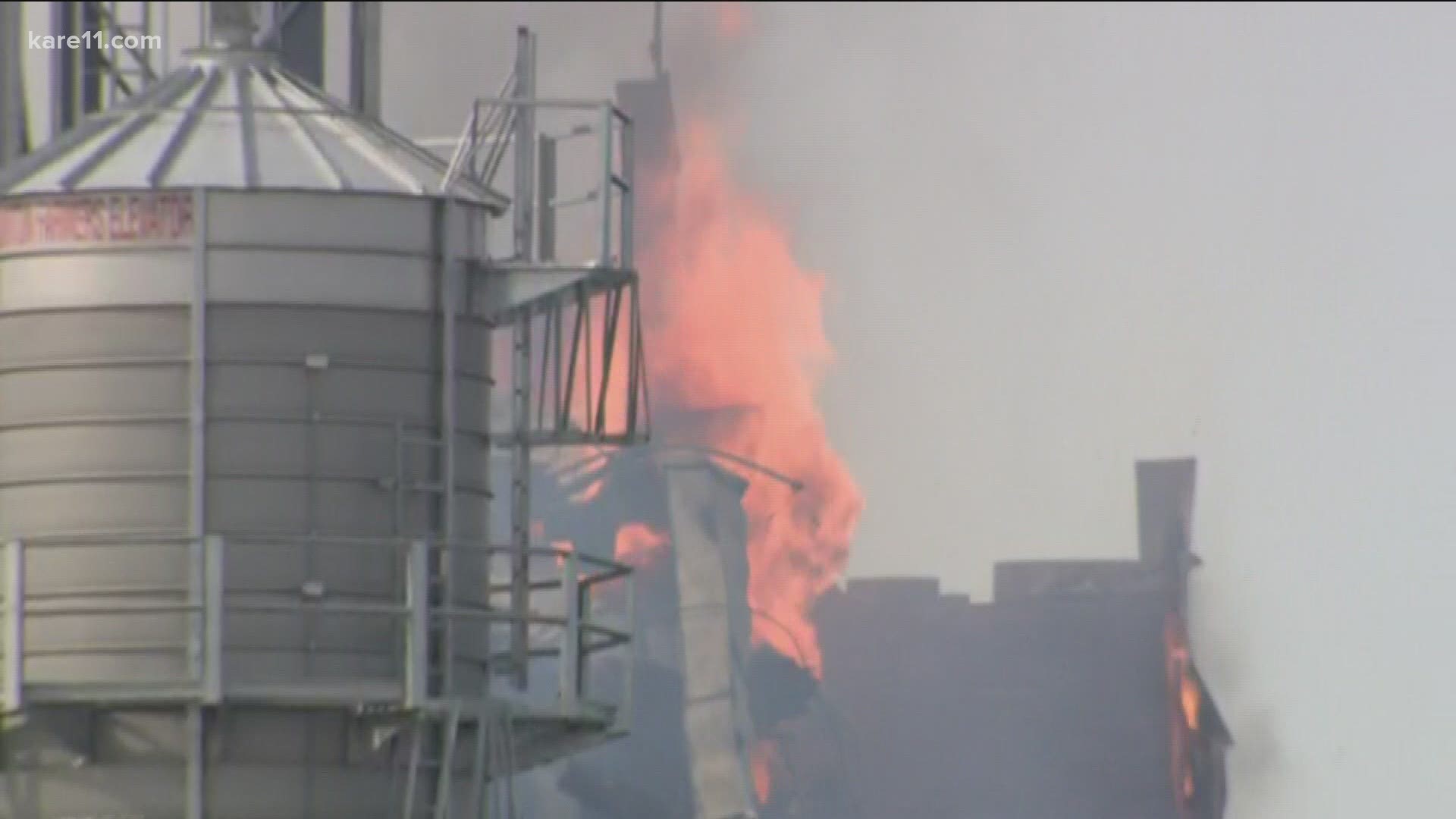 Authorities asked anyone living within three blocks of the grain elevator to evacuate immediately.