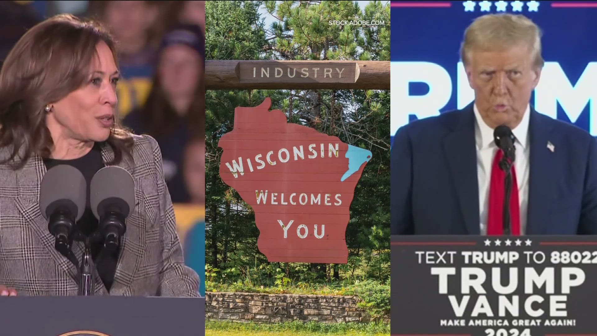 Polls reflect even amounts of support for Donald Trump and Kamala Harris across the state.