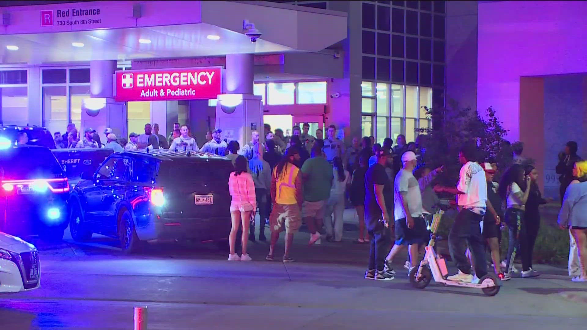The shooting occurred around 9:30 p.m. on Sunday. Now Monday morning, people are crowding HCMC to check on loved ones who were injured. 